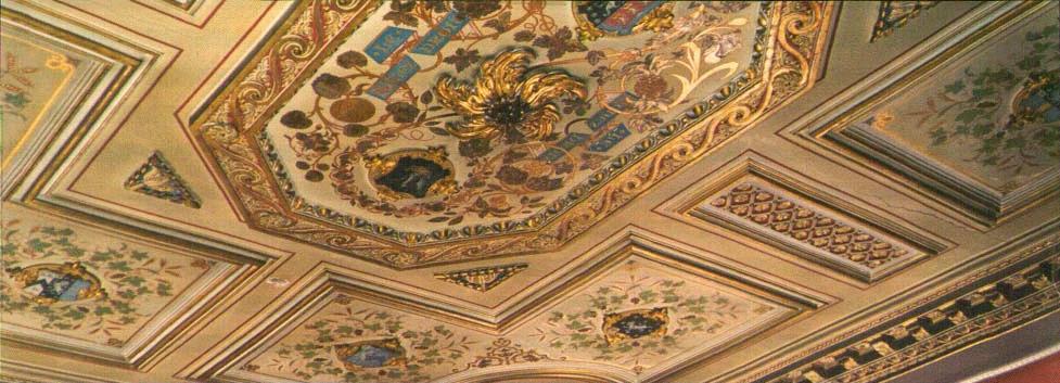 Panorama Of Red Room Ceiling