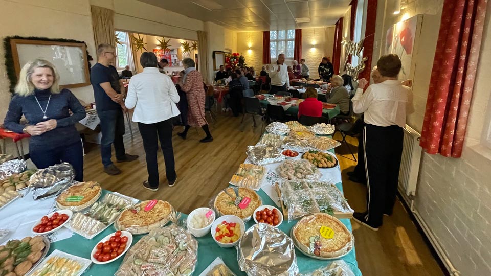 Buffet event in main hall