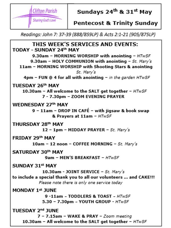 St. Mary's Church News: 24/05/2026
